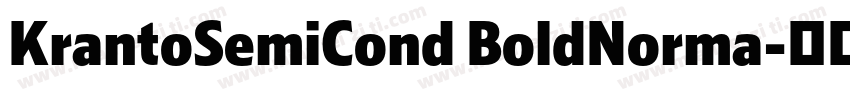 KrantoSemiCond BoldNorma字体转换